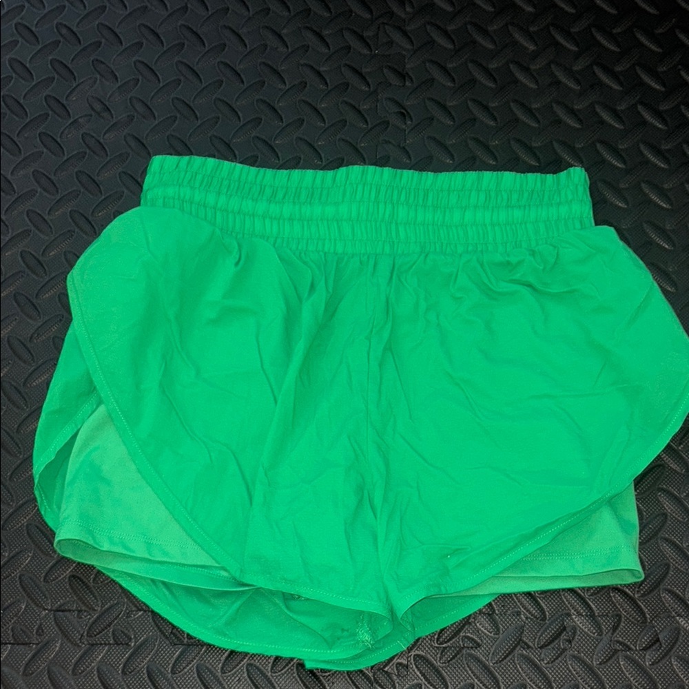 All in Motion Green Athletic Shorts Lightweight Elastic Waist
